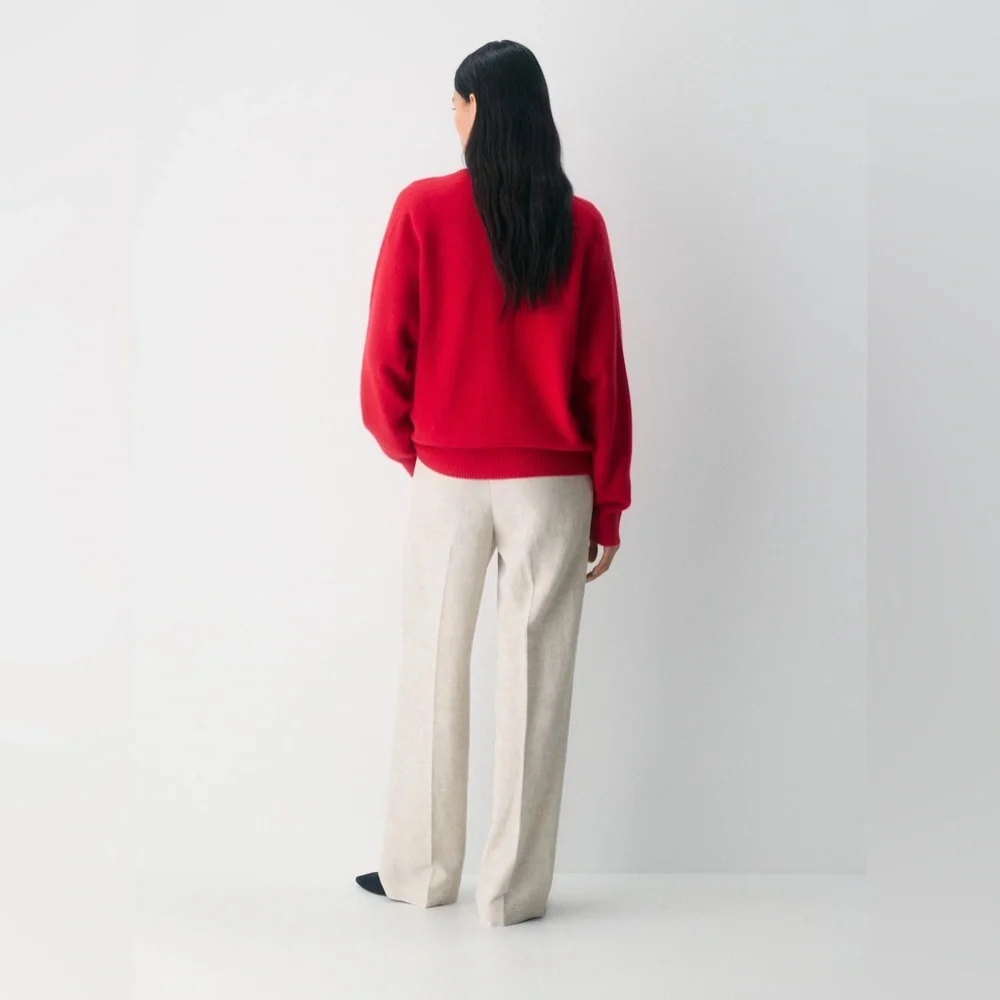 Aritzia Wilfred The Effortless Pant™ - CruiseLinen Cream Textured